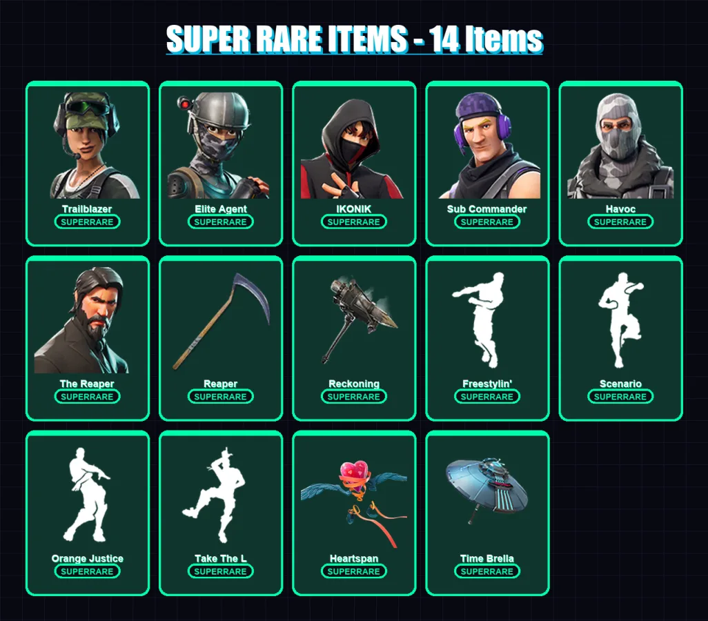 [PC/PSN] | Trailblazer | Elite Agent | IKONIK | Sub Commander | Havoc | 131 skin | 140 pickaxe | 140 emote | 111 glider | Lv1666 — Fortnite account