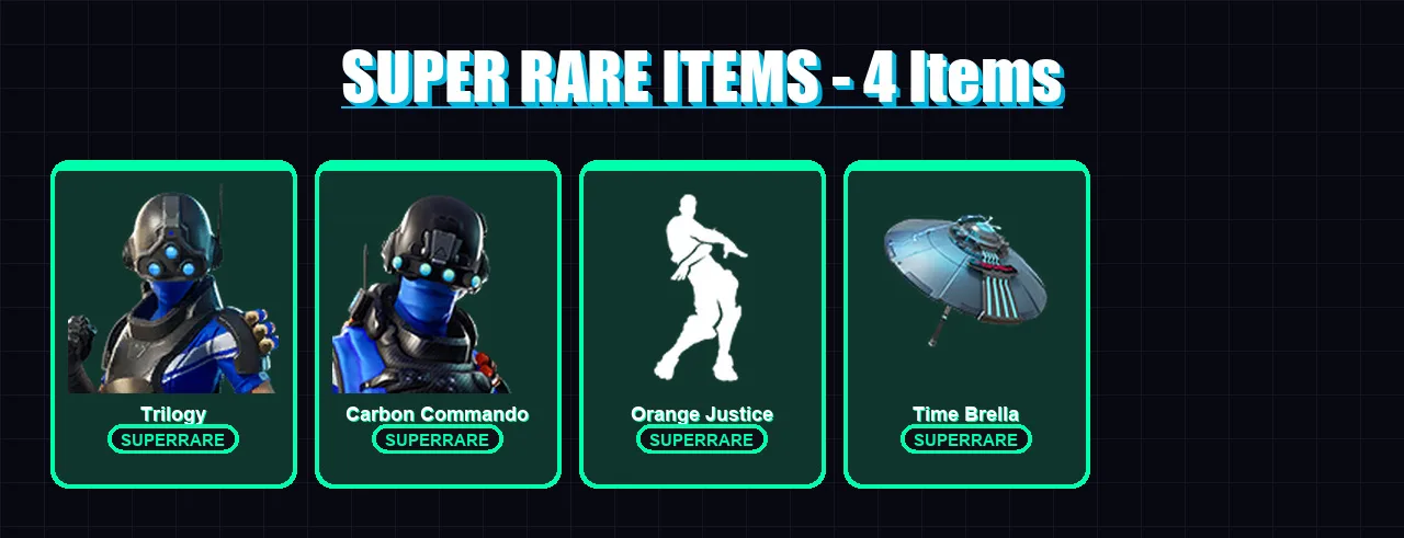 [PC/XBOX] | Trilogy | Carbon Commando | Snowmando | Polar Peely | Lt. Evergreen | 7 skin | 30 pickaxe | 36 emote | 40 glider | Lv778