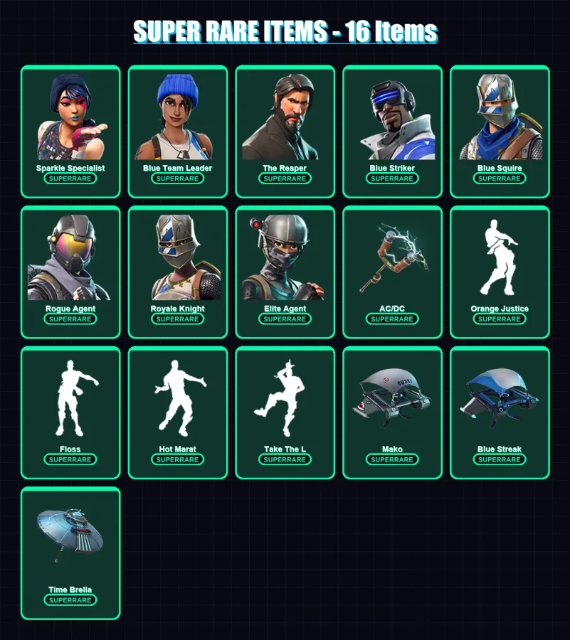 [PS4/PS5/XBOX/PC] | Sparkle Specialist | Blue Team Leader | The Reaper | 50 skin | Lv757