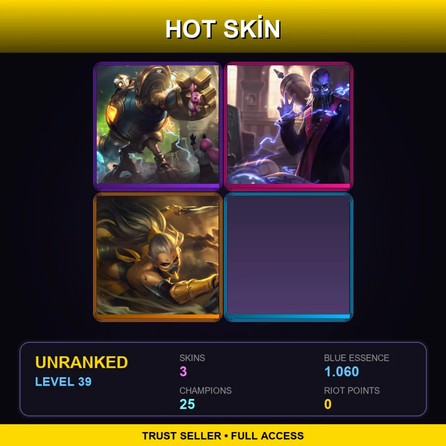 TR | Lv39 | Unranked | 3 Skin | 25 Champ — Victorious Blitzcrank
