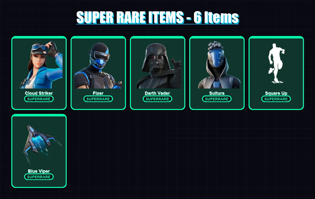 [PS4/PS5/PC] | Cloud Striker | Fixer | Darth Vader | Sultura | The Imagined | 57 skin | 62 pickaxe | 45 emote | 62 glider | Lv926 — Fortnite account