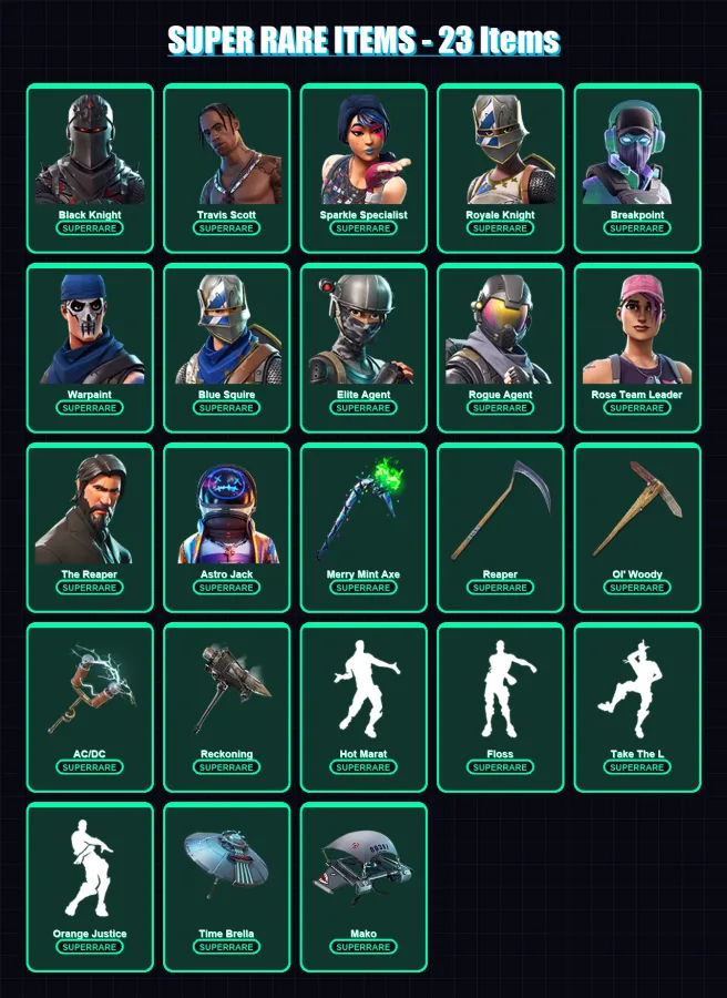 [PC/XBOX/PSN] | Black Knight | Travis Scott | Sparkle Specialist | 151 skin | Lv1490