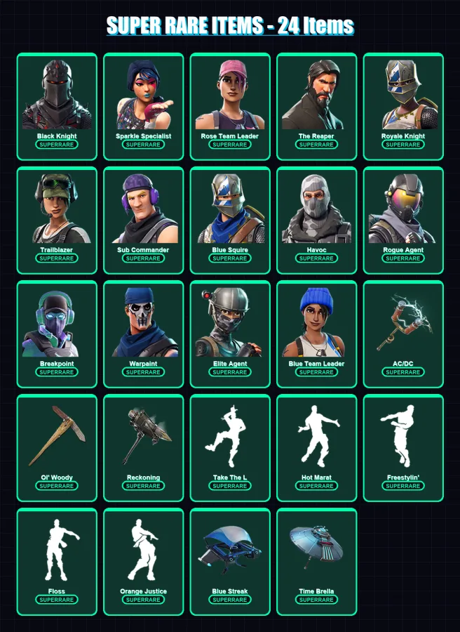 [PC/XBOX/PSN] | Black Knight | Sparkle Specialist | Ghoul Trooper | 200 skin | Lv1447