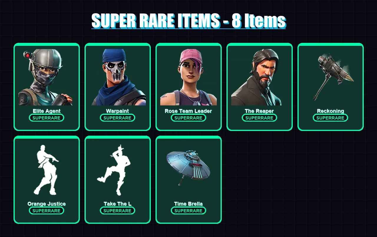 [PS4/PS5/XBOX/PC] | Elite Agent | Warpaint | Rose Team Leader | The Reaper | Ragnarok | 35 skin | 26 pickaxe | 33 emote | 34 glider | Lv522 — Fortnite account