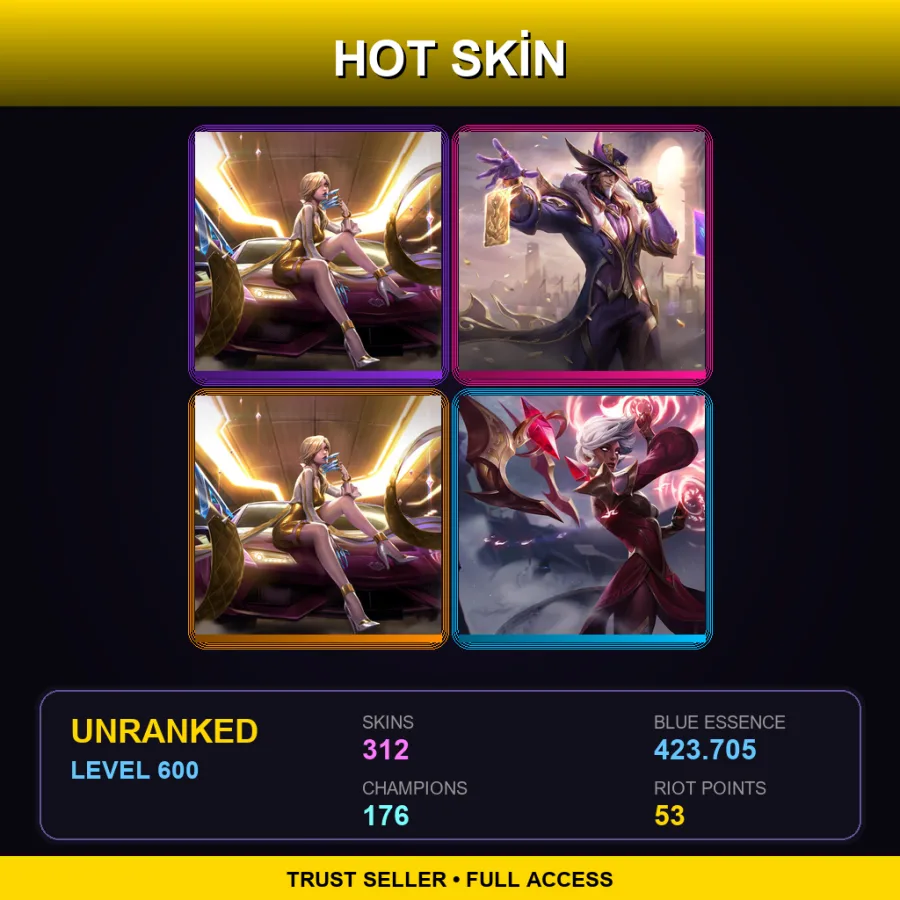 TR | Lv600 | Unranked | 312 Skin | 176 Champ — Dark Star Mordekaiser