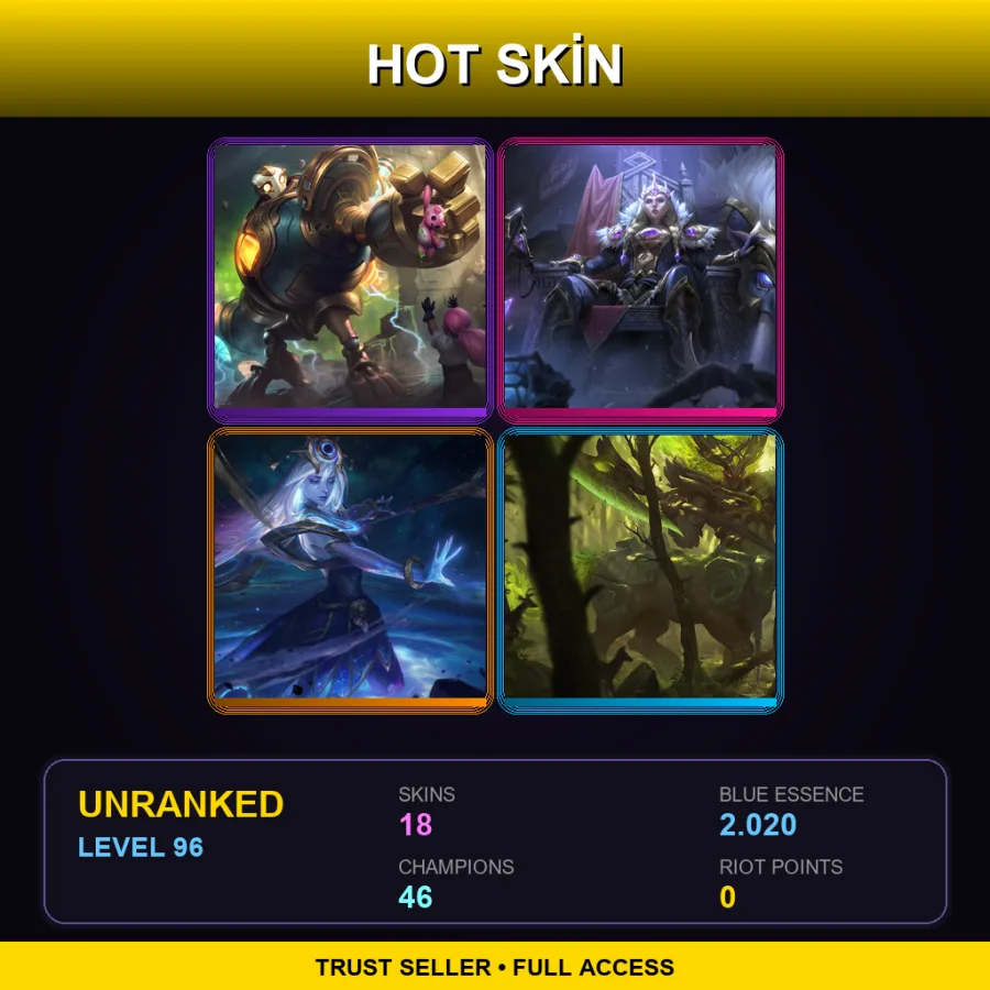 LAS | Lv96 | Unranked | 18 Skin | 46 Champ