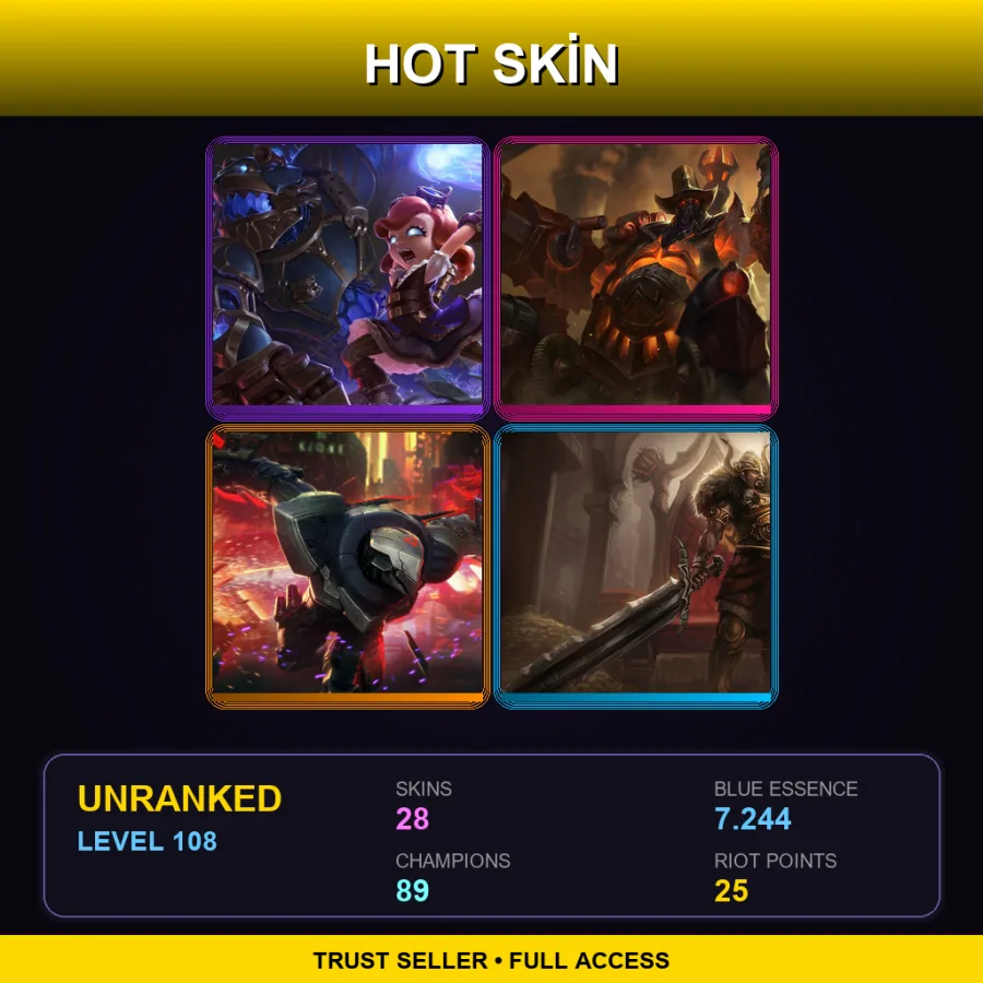 LAN | Lv108 | Unranked | 28 Skin | 89 Champ