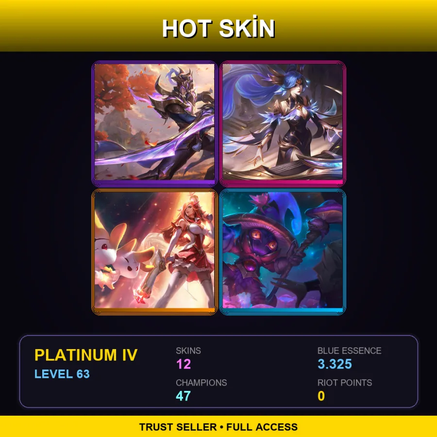 ME | Lv63 | Platinum IV | 12 Skin | 47 Champ