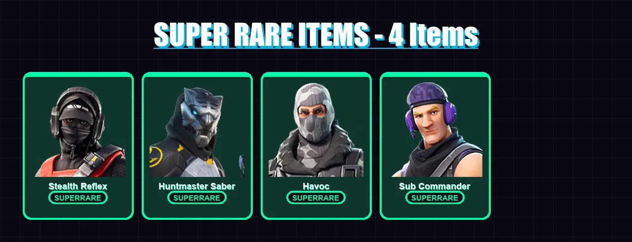 [PC/XBOX/PSN] | Stealth Reflex | Huntmaster Saber | Loki Laufeyson | Reflex | Havoc | 52 skin | 57 pickaxe | 55 emote | 44 glider | Lv565