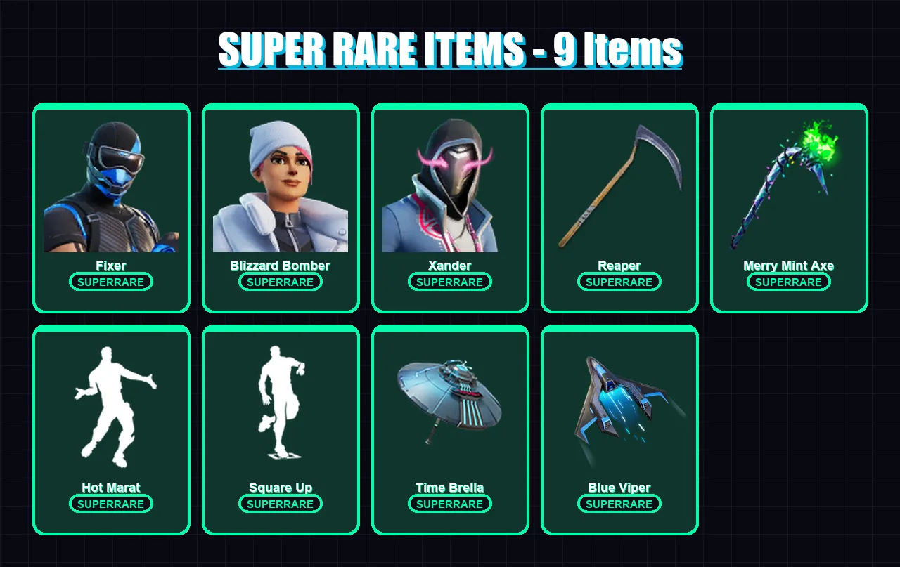 [PS4/PS5/PC] | Fixer | Blizzard Bomber | Xander | Hybrid | Ultima Knight | 126 skin | 161 pickaxe | 130 emote | 141 glider | Lv2411 — Fortnite account