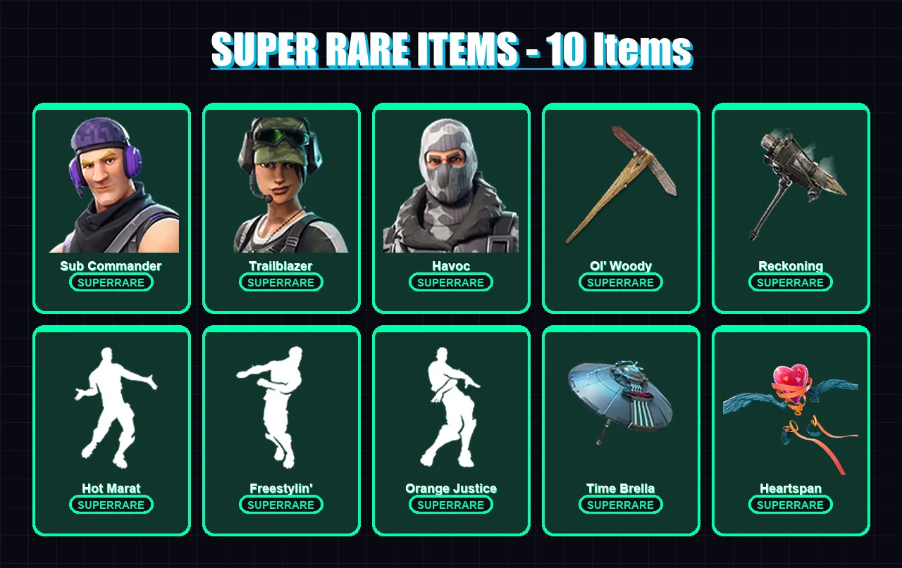 [PC/XBOX/PSN] | Sub Commander | Trailblazer | Havoc | Drift | The Ice King | 61 skin | 67 pickaxe | 77 emote | 79 glider | Lv967