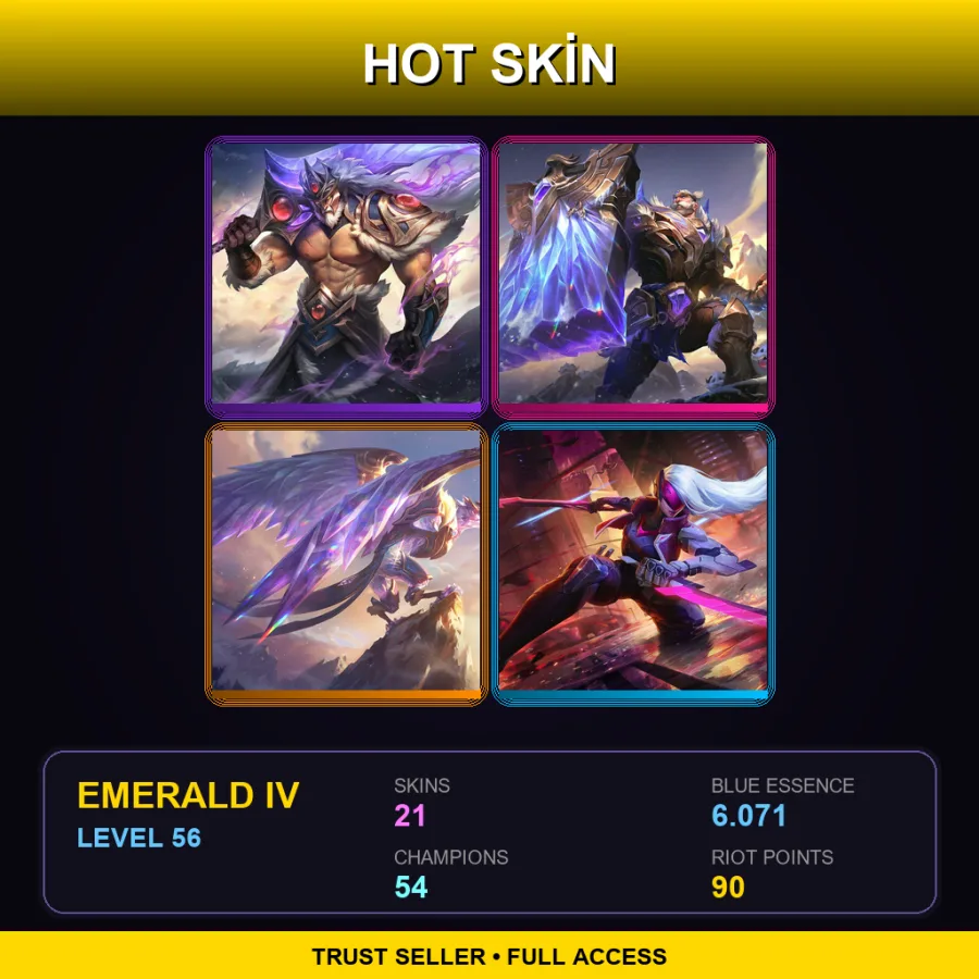 TR | Lv56 | Emerald IV | 21 Skin | 54 Champ