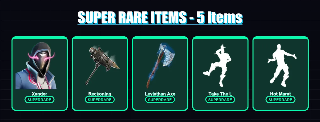 [PC/XBOX] | Xander | Fade | Ragnarok | Hybrid | Vendetta | 130 skin | 86 pickaxe | 115 emote | 81 glider | Lv1715