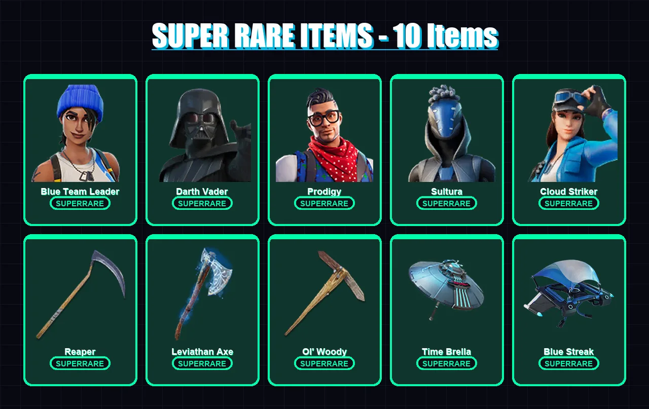 [PC/XBOX/PSN] | Blue Team Leader | Darth Vader | Prodigy | Sultura | Cloud Striker | 113 skin | 193 pickaxe | 149 emote | 165 glider | Lv3416