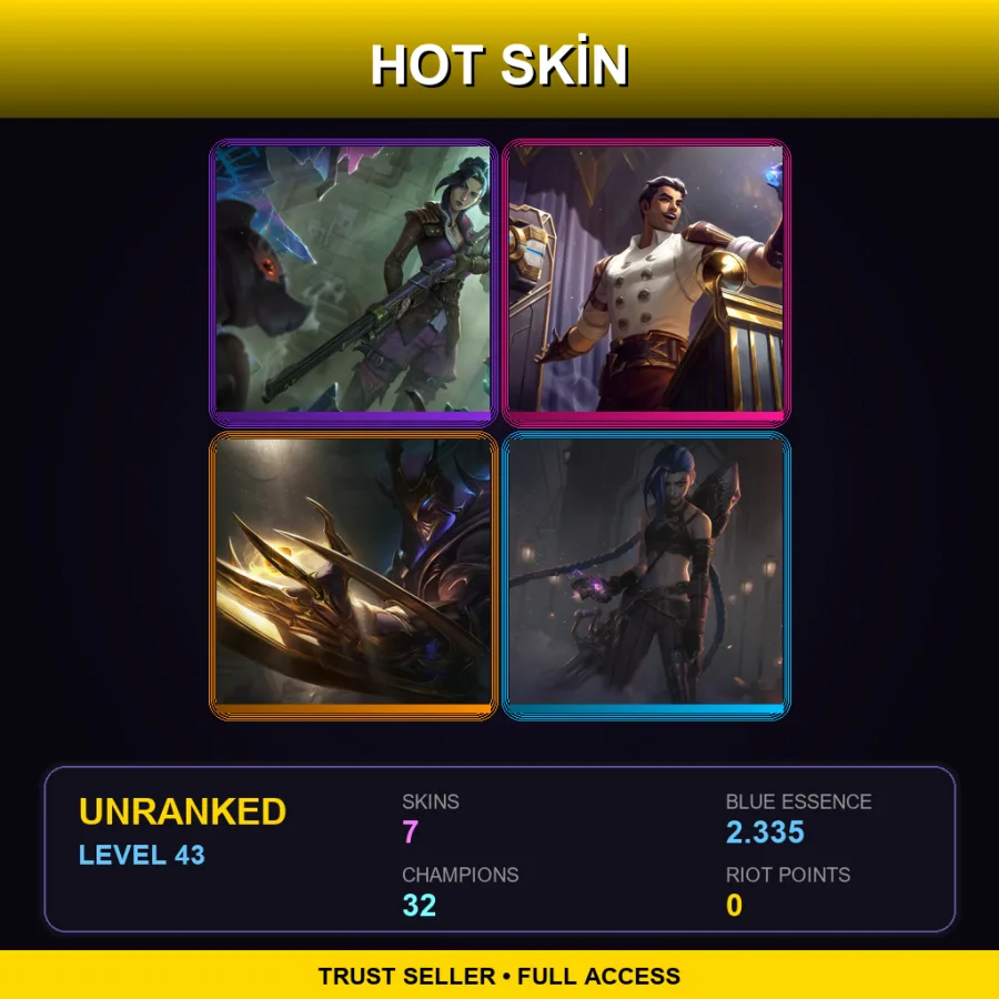 BR | Lv43 | Unranked | 7 Skin | 32 Champ
