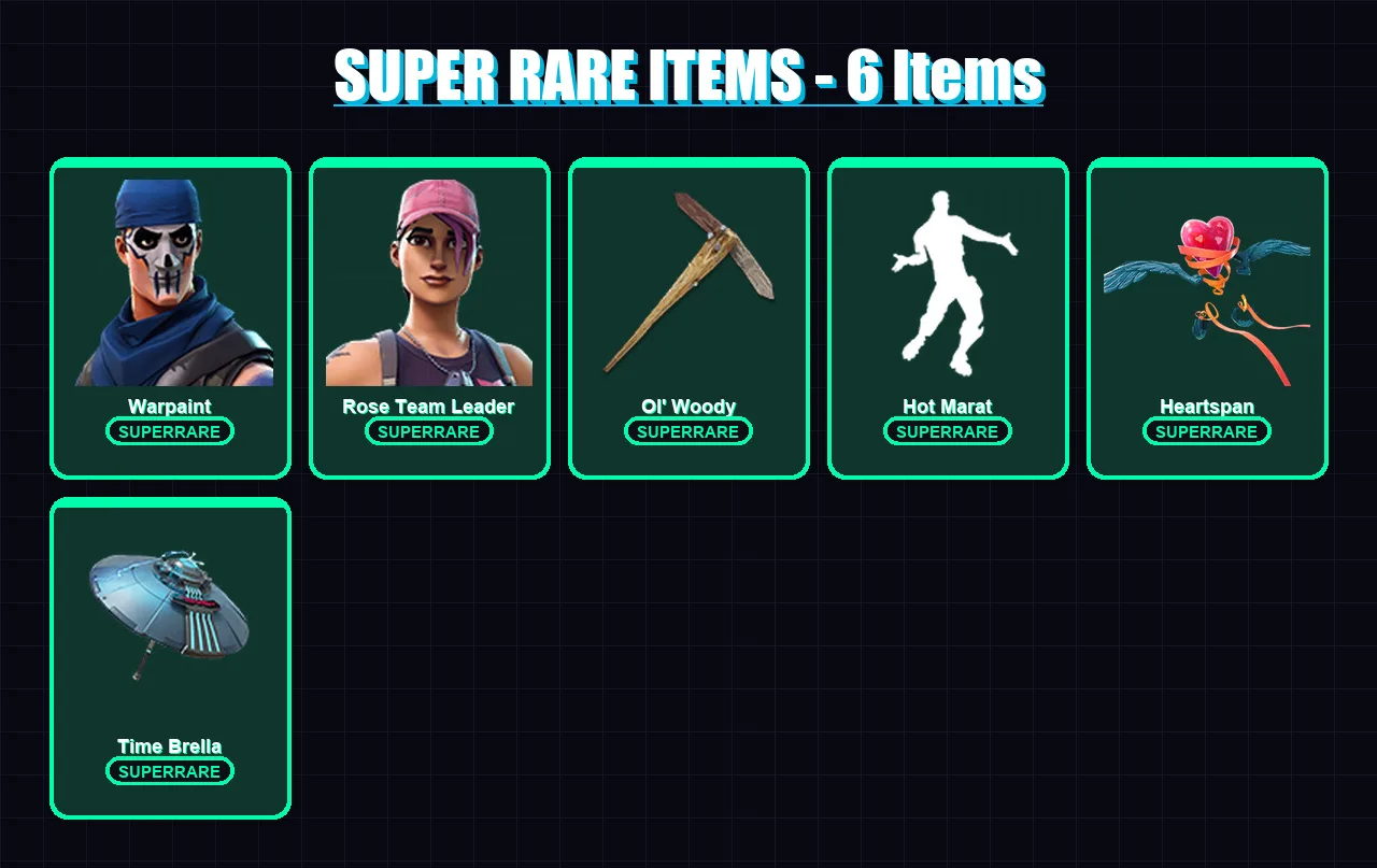[PC/XBOX/PSN] | Warpaint | Rose Team Leader | The Ice King | Rox | Spectra Knight | 49 skin | 69 pickaxe | 83 emote | 69 glider | Lv862