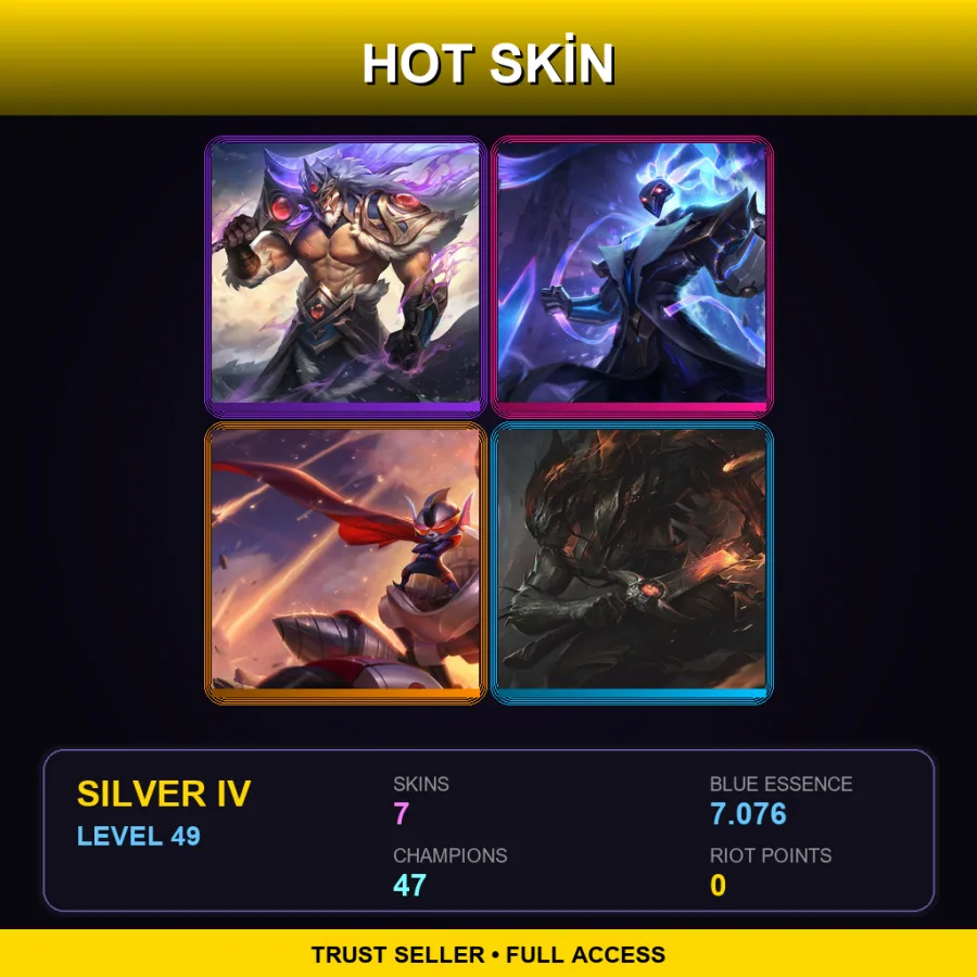 LAS | Lv49 | Silver IV | 7 Skin | 47 Champ
