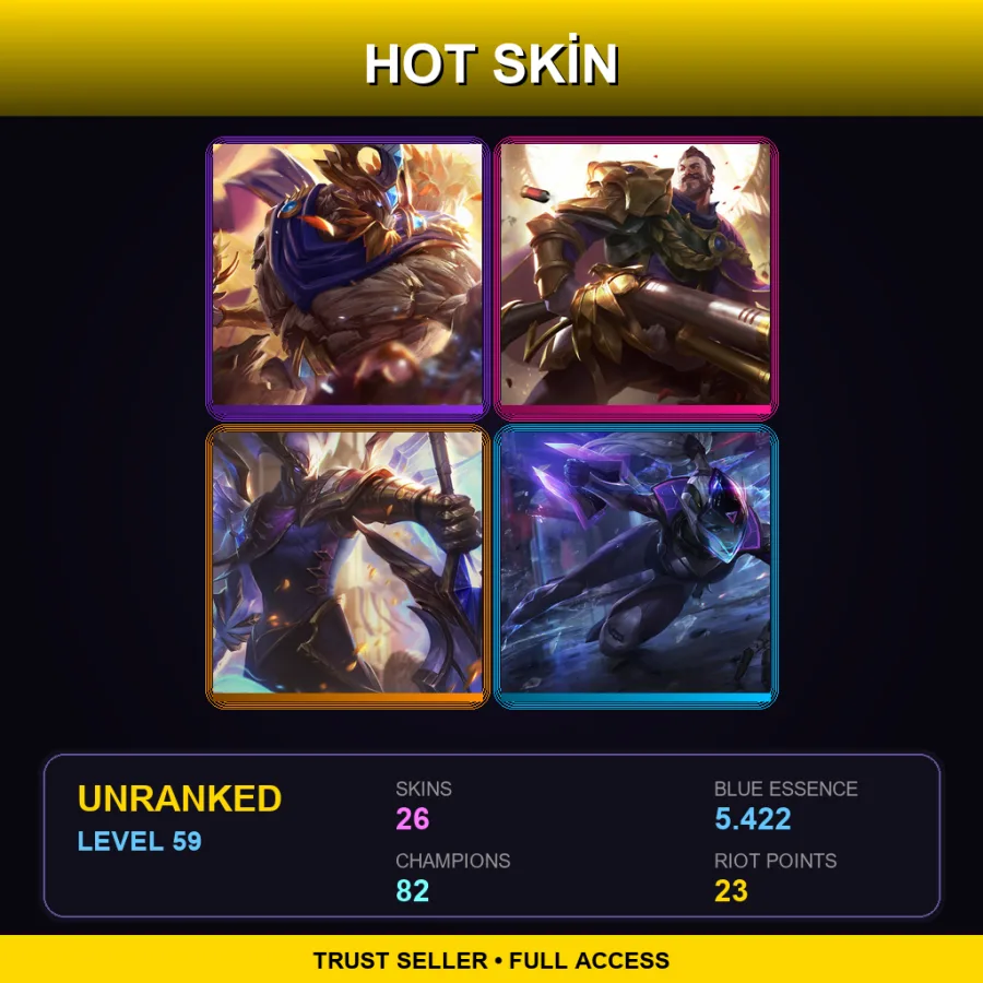 LAS | Lv59 | Unranked | 26 Skin | 82 Champ