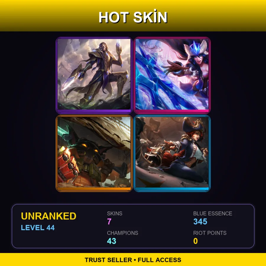 LAN | Lv44 | Unranked | 7 Skin | 43 Champ