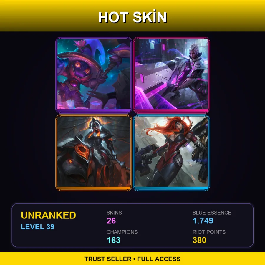 TW | Lv39 | Unranked | 26 Skin | 163 Champ