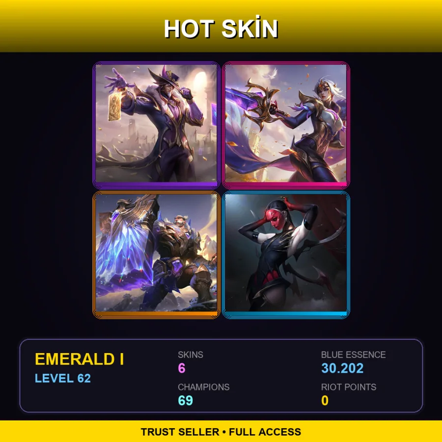 TR | Lv62 | Emerald I | 6 Skin | 69 Champ