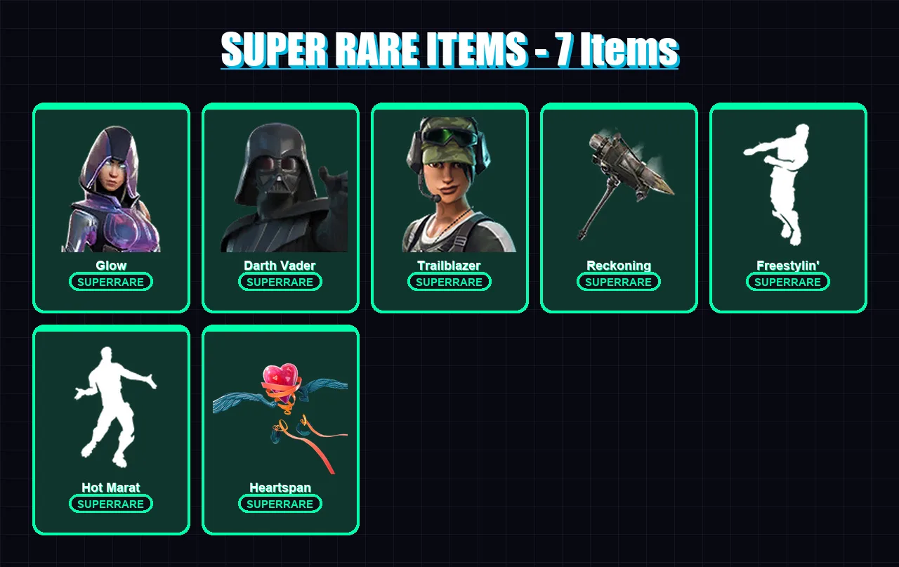 [PC/XBOX/PSN] | Glow | Darth Vader | Trailblazer | Snap | A.I.M. | 50 skin | 47 pickaxe | 55 emote | 56 glider | Lv717 — Fortnite account
