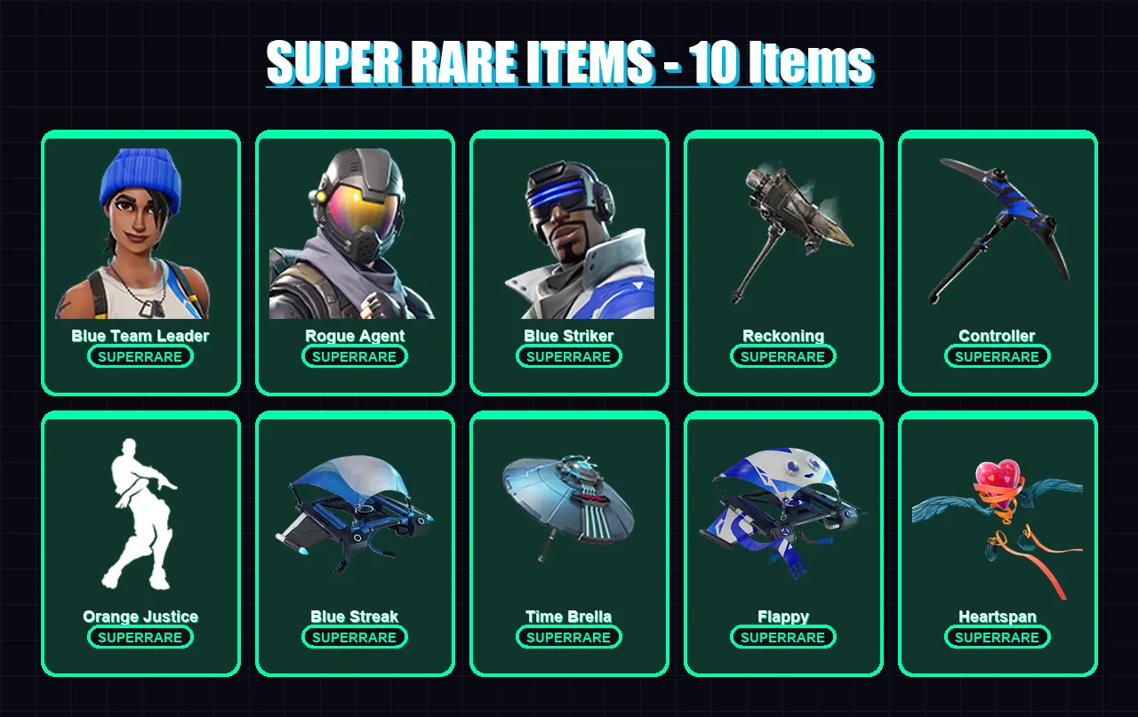 [PS4/PS5/XBOX/PC] | Blue Team Leader | Rogue Agent | Blue Striker | Calamity | Sentinel | 71 skin | 81 pickaxe | 77 emote | 87 glider | Lv1067