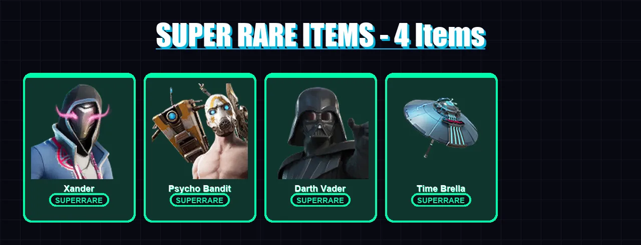 [SWITCH/XBOX/PSN/PC] | Xander | Psycho Bandit | Darth Vader | Mizuki | Polarity | 235 skin | 264 pickaxe | 177 emote | 166 glider | Lv2596 — Fortnite account