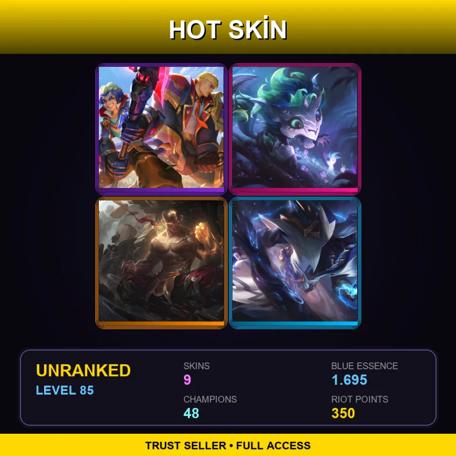 LAS | Lv85 | Unranked | 9 Skin | 48 Champ — Battle Academia Garen