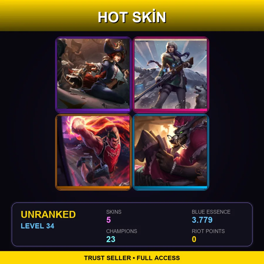 LAS | Lv34 | Unranked | 5 Skin | 23 Champ