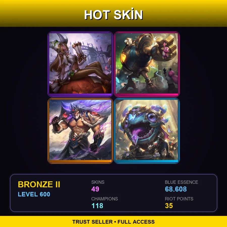 BR | Lv600 | Bronze II | 49 Skin | 118 Champ