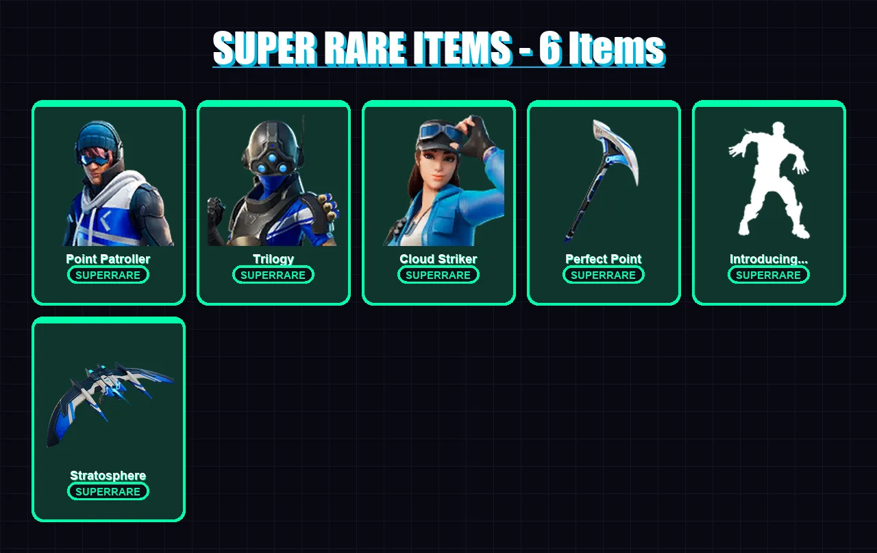 [PC/XBOX] | Point Patroller | Trilogy | Cloud Striker | Deadpool | Predator | 69 skin | 118 pickaxe | 74 emote | 95 glider | Lv1258 — Fortnite account