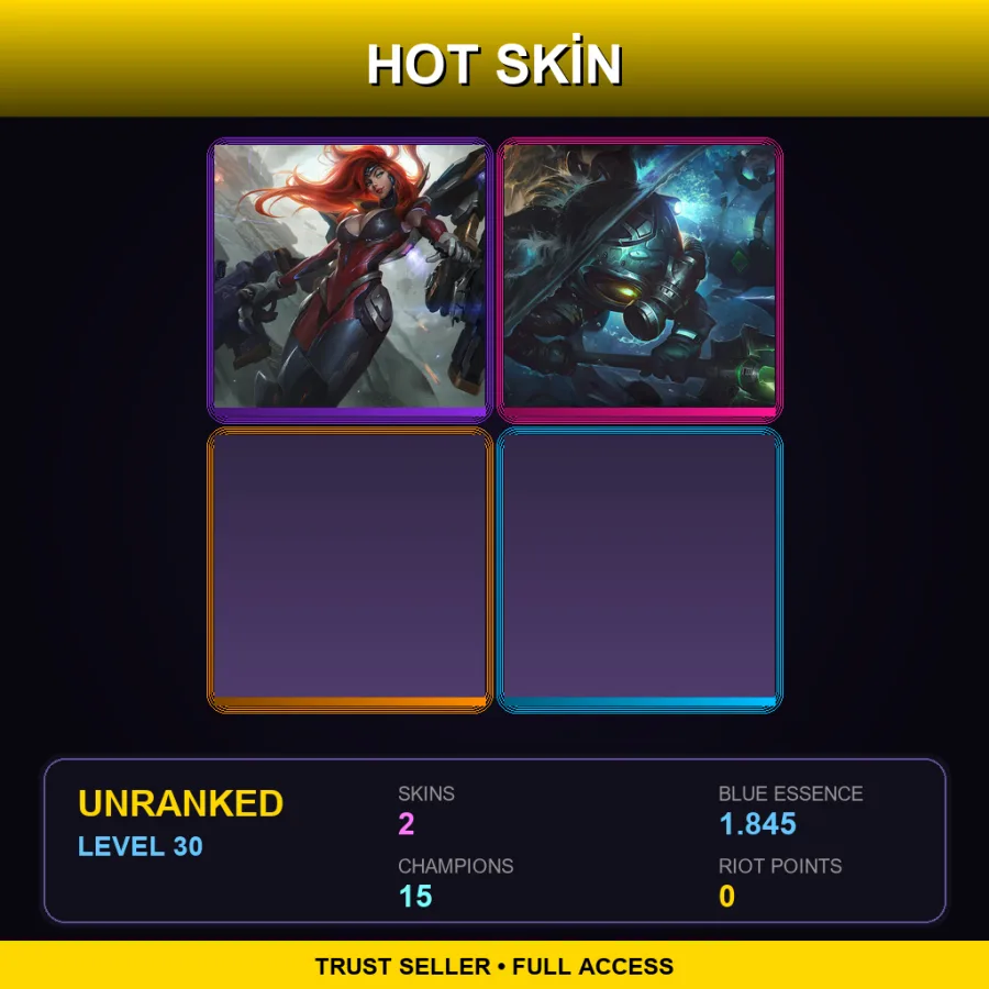 BR | Lv30 | Unranked | 2 Skin | 15 Champ