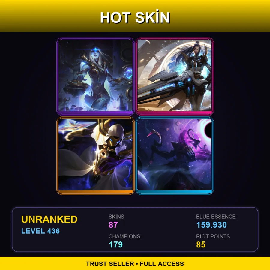 RU | Lv436 | Unranked | 87 Skin | 179 Champ