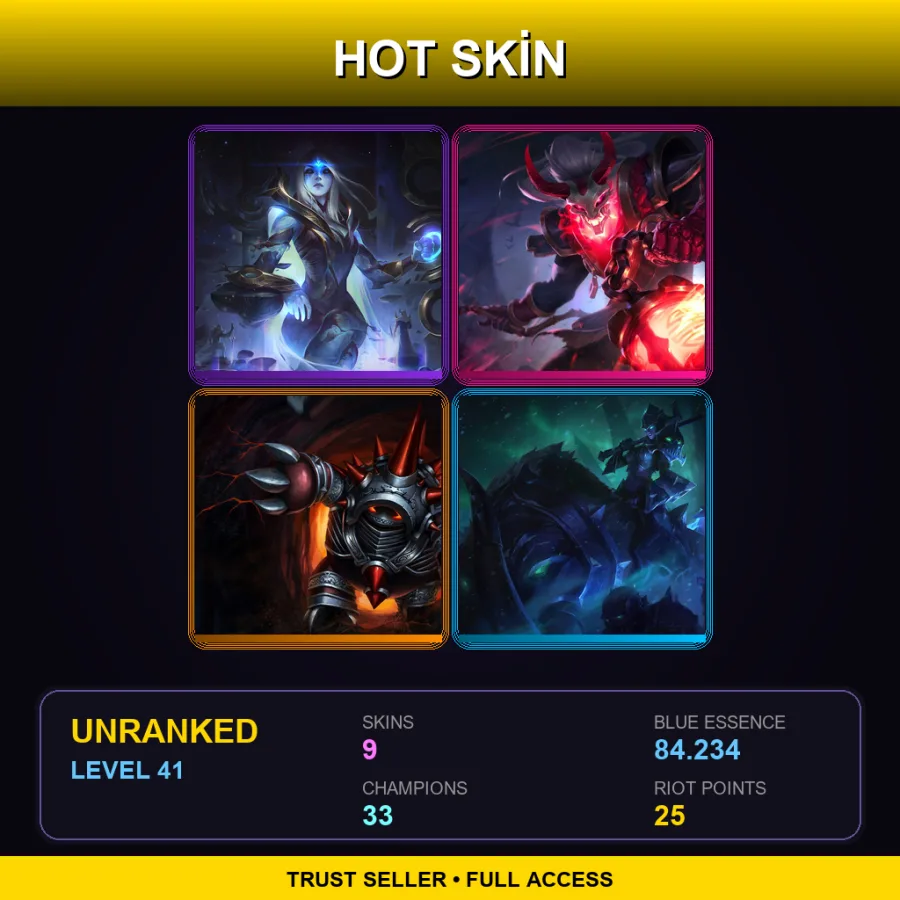 LAS | Lv41 | Unranked | 9 Skin | 33 Champ