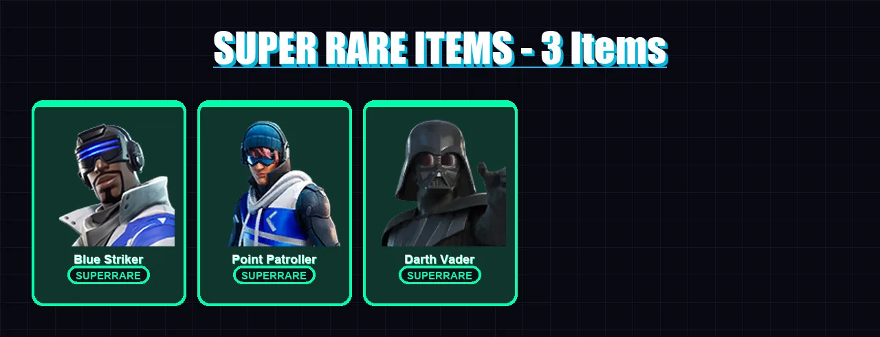 [PS4/PS5/XBOX/PC] | Blue Striker | Point Patroller | Darth Vader | Malik | Twyn | 36 skin | 45 pickaxe | 39 emote | 49 glider | Lv965