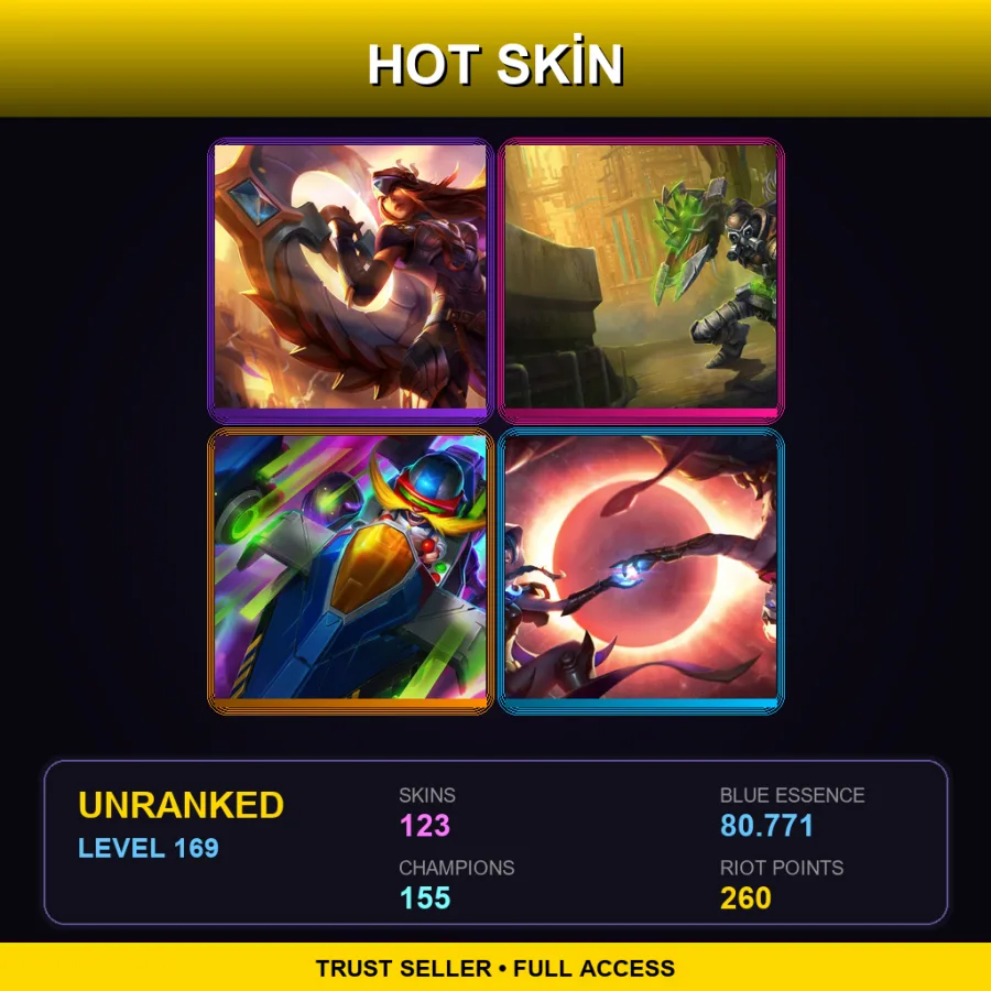 VN | Lv169 | Unranked | 123 Skin | 155 Champ