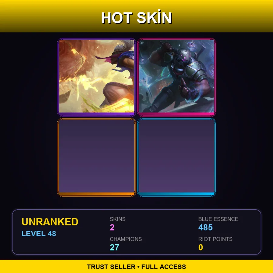 EUNE | Lv48 | Unranked | 2 Skin | 27 Champ