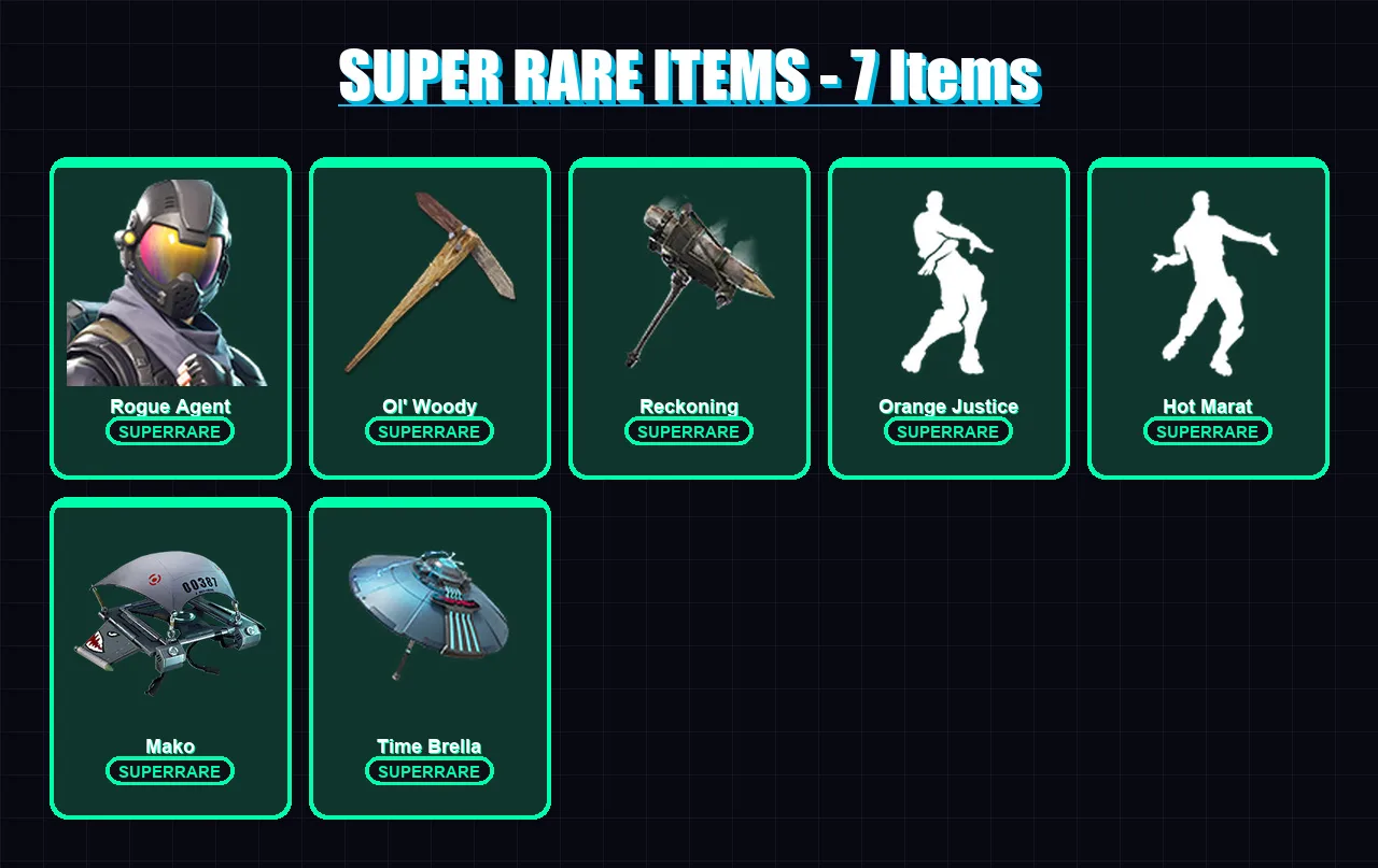 [PS4/PS5/PC] | Rogue Agent | Zero | Ragnarok | Calamity | Zenith | 42 skin | 40 pickaxe | 44 emote | 49 glider | Lv803 — Fortnite account