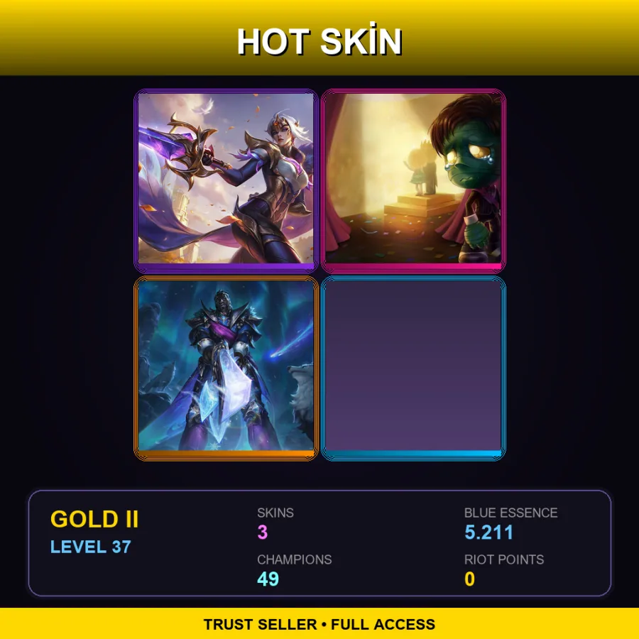 NA | Lv37 | Gold II | 3 Skin | 49 Champ