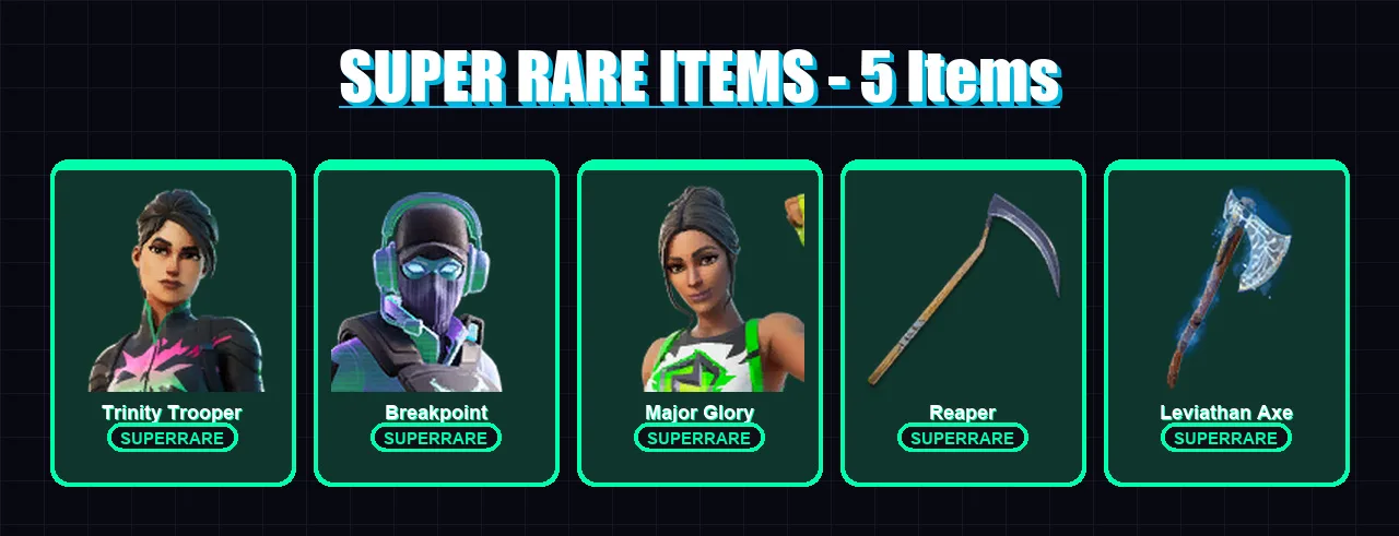 [PS4/PS5/XBOX/PC] | Trinity Trooper | Breakpoint | Major Glory | Joltara | Malik | 146 skin | 114 pickaxe | 104 emote | 90 glider | Lv1488
