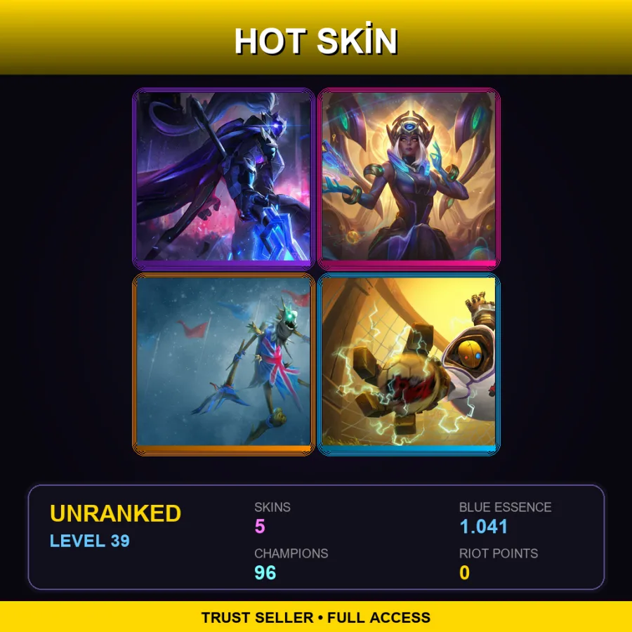 SG | Lv39 | Unranked | 5 Skin | 96 Champ