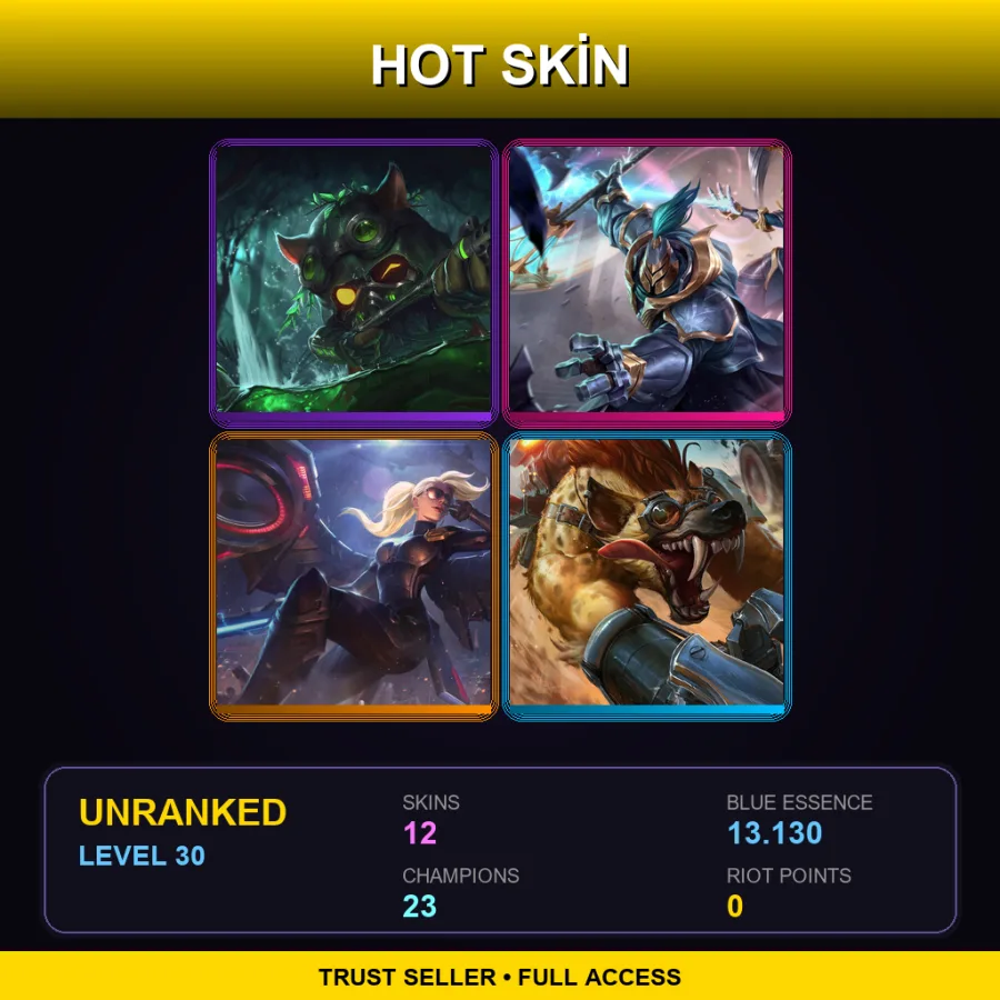 LAS | Lv30 | Unranked | 12 Skin | 23 Champ