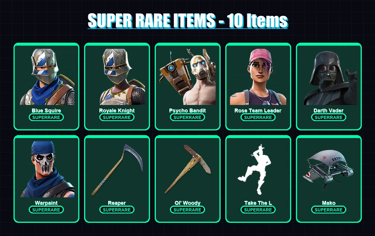 [PC/XBOX/PSN] | OG Skull Trooper | Blue Squire | Royale Knight | 53 skin | Lv541
