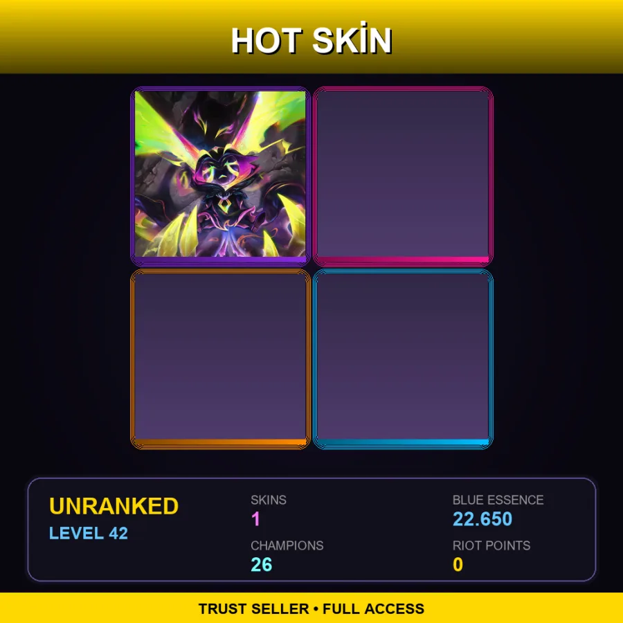 EUNE | Lv42 | Unranked | 1 Skin | 26 Champ — LoL account
