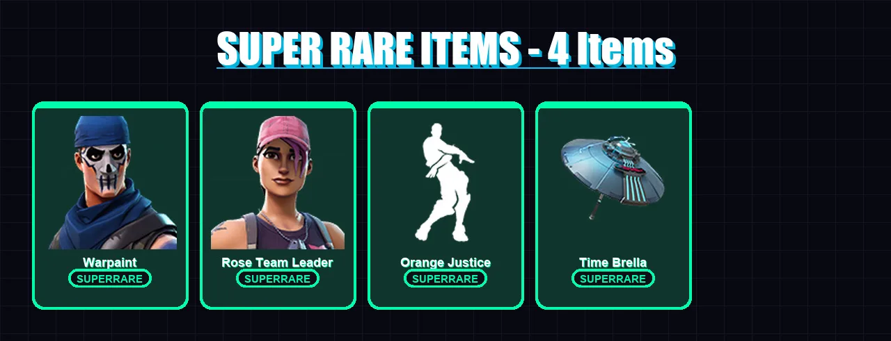 [PS4/PS5/XBOX/PC] | Warpaint | Rose Team Leader | The Prisoner | Drift | Carbide | 45 skin | 57 pickaxe | 47 emote | 61 glider | Lv819