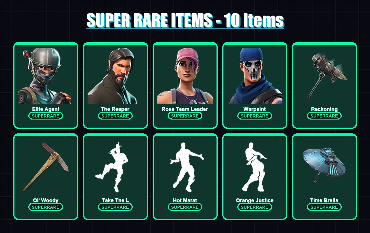 [PC/XBOX/PSN] | Elite Agent | The Reaper | Rose Team Leader | Warpaint | Dark Voyager | 93 skin | 79 pickaxe | 114 emote | 86 glider | Lv1373