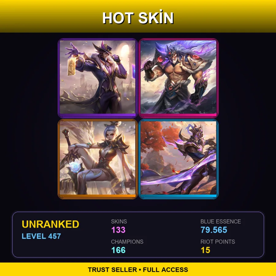 EUNE | Lv457 | Unranked | 133 Skin | 166 Champ — Psyops Pyke