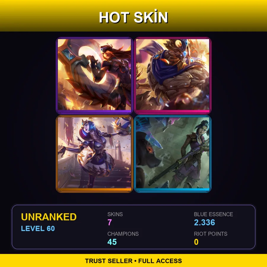 NA | Lv60 | Unranked | 7 Skin | 45 Champ