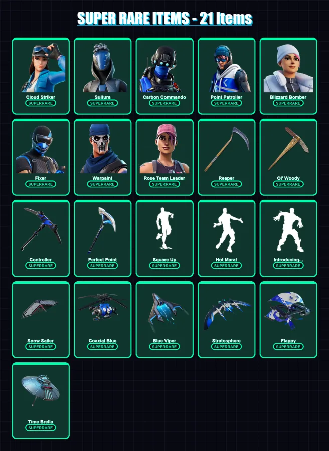 [PS4/PS5/PC] | Cloud Striker | Sultura | Carbon Commando | 110 skin | Lv1979